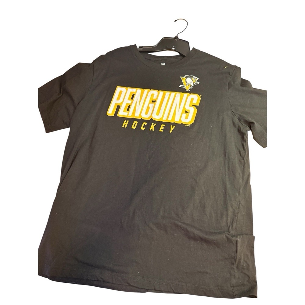 Pittsburgh Penguins Mens Shirt XL Black Short Sleeve Crew Neck NHL Hockey